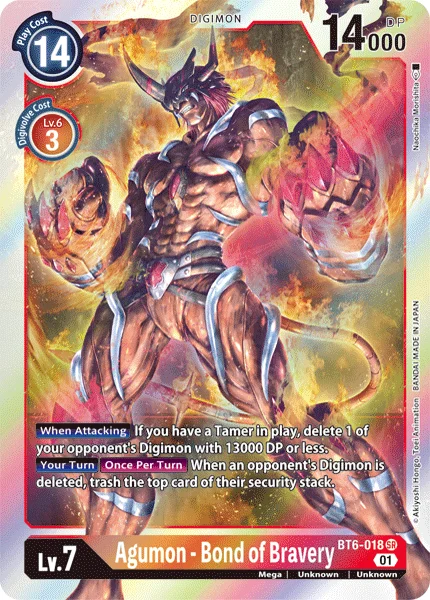 BT6-018 Agumon - Bond of Bravery